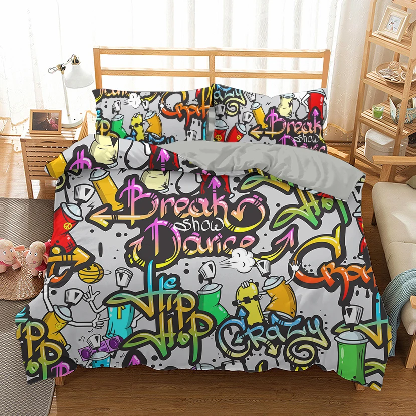 3d Cartoon Printed Duvet Cover Pillowcase English Letter Pattern 2/3pc Bedroom Decor For Adults Kids Bedding Set
3d Cartoon Printed Duvet Cover Pillowcase English Letter Pattern 2/3pc Bedroom Decor For Adults Kids Bedding Set