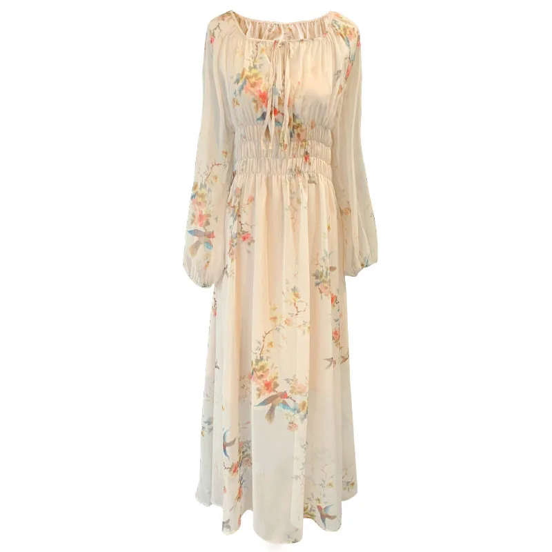2021 Summer Women Classic Dress Long Sleeve Beach Vacation Chiffon French Style V-Neck Floral Temperament Party Dresses
2021 Summer Women Classic Dress Long Sleeve Beach Vacation Chiffon French Style V-Neck Floral Temperament Party Dresses