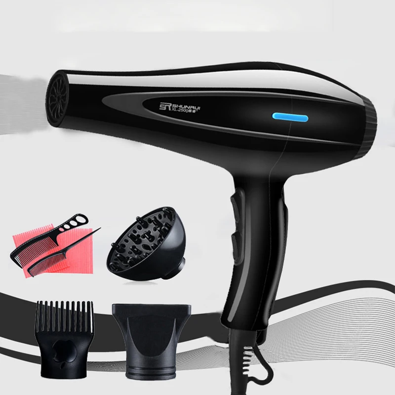 

Professional Strong Power Hair Dryer 1800W for Hairdressing Barber Blow Dryer Brush Hair Blue Light Hairdryer Salon Tools F35