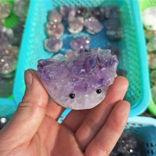 Натуральный кристалл кварц еж резной Аметист кластер камень 45 мм
Натуральный кристалл кварц еж резной Аметист кластер камень 45 мм