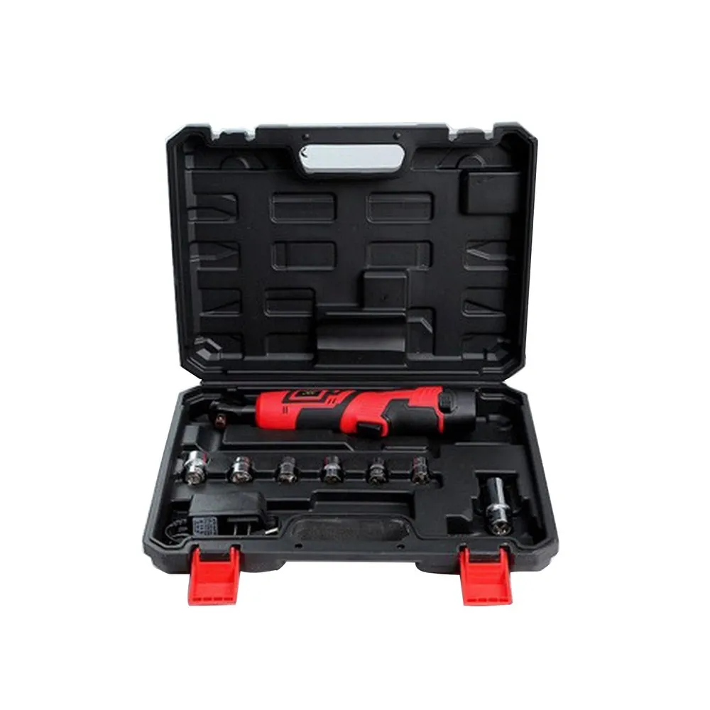 Electric Wrench 3/8" Cordless Ratchet 12V Rechargeable Scaffolding 65N.m Right Angle Wrench Tools with 2Pcs Battery Charger Kit
Electric Wrench 3/8" Cordless Ratchet 12V Rechargeable Scaffolding 65N.m Right Angle Wrench Tools with 2Pcs Battery Charger Kit