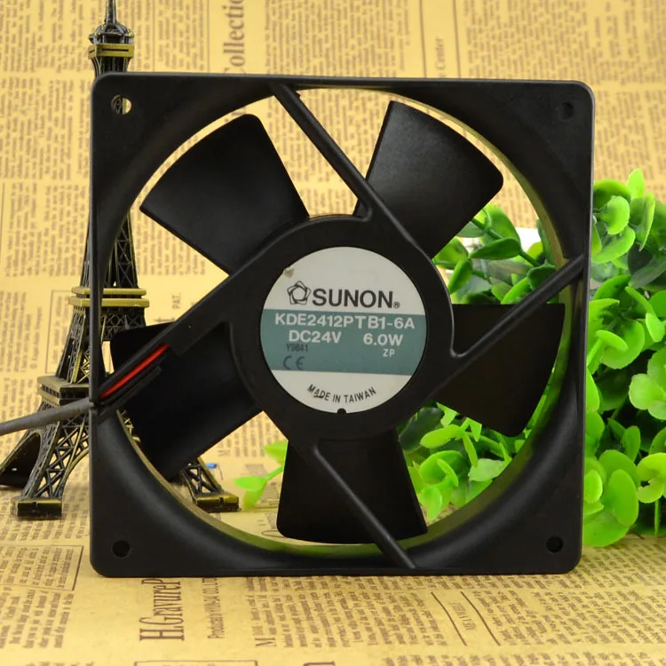 Оригинальный подлинный для SUNON Jianzhan KDE2412PTB1 6A DC24V 6 0 W 12 cm охлаждающий