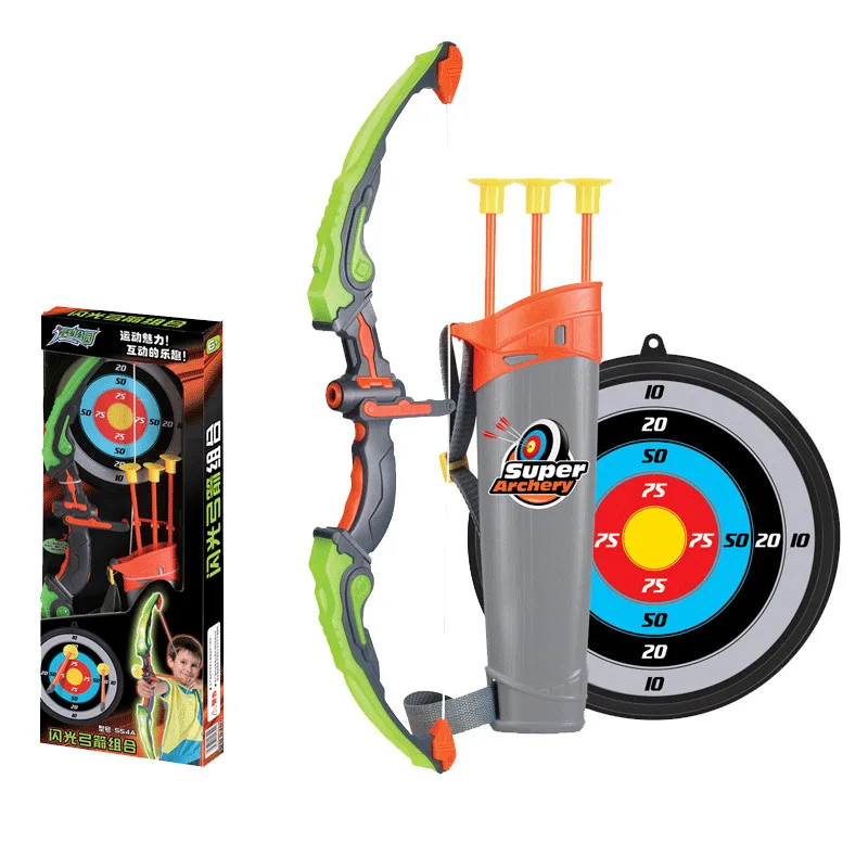 Kids Outdoor Shooting Sports Toy Bow Arrow Set Light Up Archery Bow Target Quiver 3 Suction Cup Arrows Children Outdoor Toys
Kids Outdoor Shooting Sports Toy Bow Arrow Set Light Up Archery Bow Target Quiver 3 Suction Cup Arrows Children Outdoor Toys
