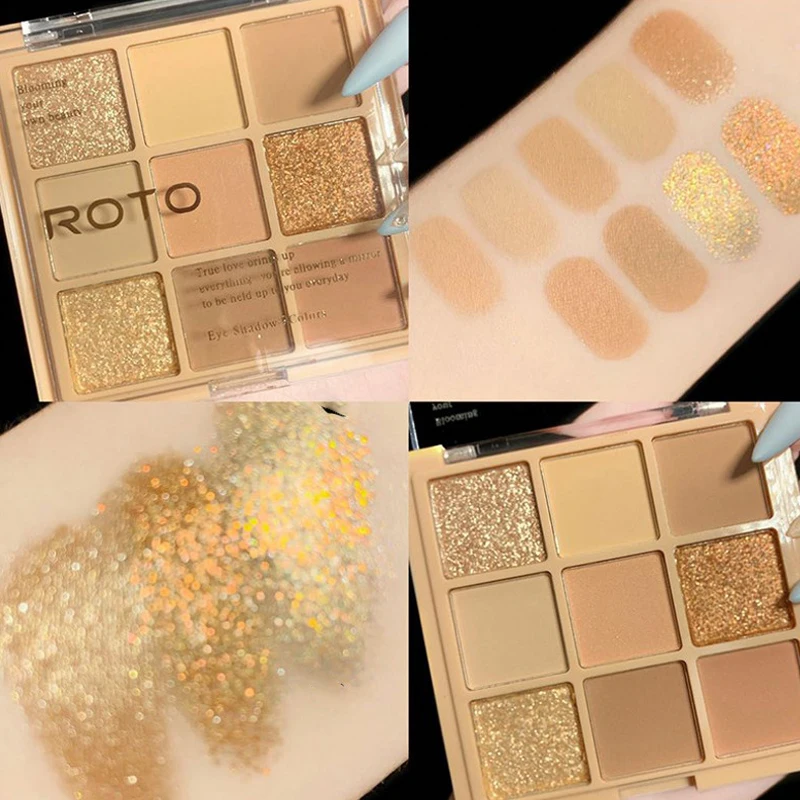 Glitter Matte Eyeshadow Pallete 9 Colors Long Lasting Shimmer Easy To Wear Brighten Waterproof New Eyeshadow Powder Eyes Makeup
Glitter Matte Eyeshadow Pallete 9 Colors Long Lasting Shimmer Easy To Wear Brighten Waterproof New Eyeshadow Powder Eyes Makeup