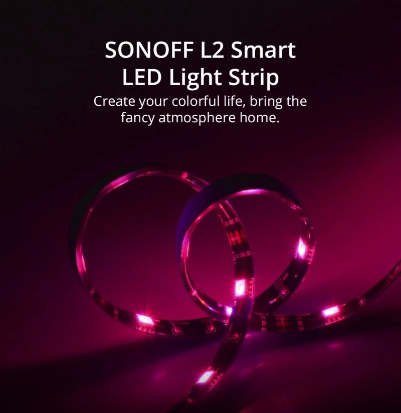 Wifi Smart LED Light Strip SONOFF L2-5M EU/US/UK RGB Timer Group Control Dance With Music Works With Alexa Google Home
Wifi Smart LED Light Strip SONOFF L2-5M EU/US/UK RGB Timer Group Control Dance With Music Works With Alexa Google Home