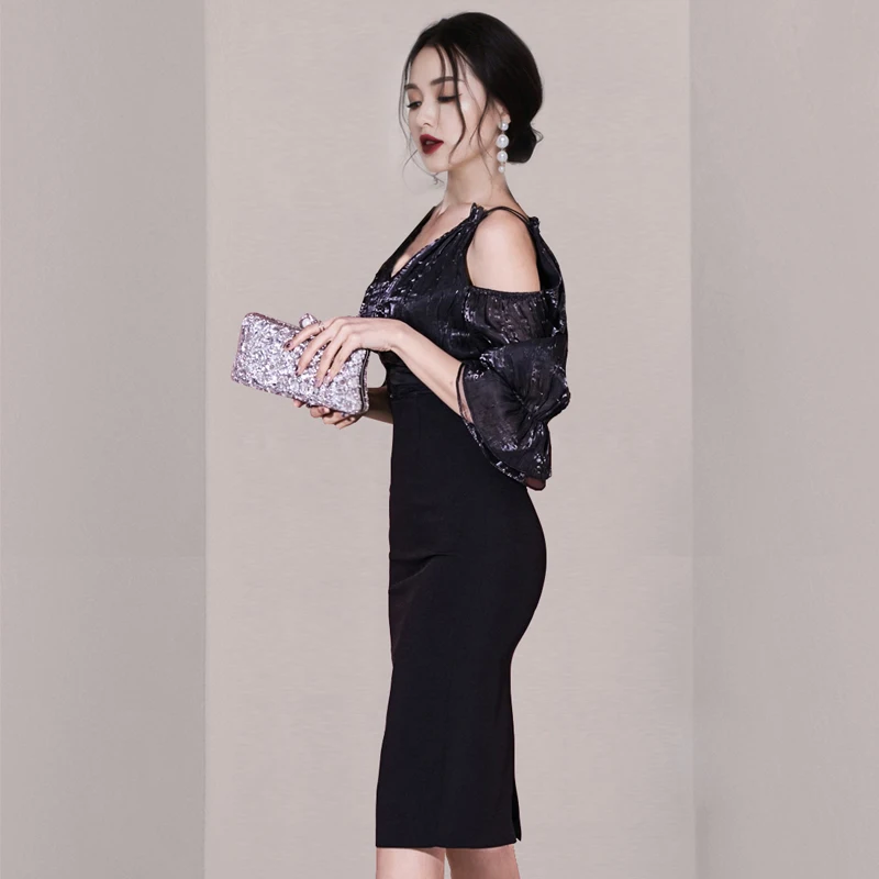 summer lace splicing tight dress V neck shoulder exposure slim new korean fashion thin sexy style office party for women dresses
summer lace splicing tight dress V neck shoulder exposure slim new korean fashion thin sexy style office party for women dresses