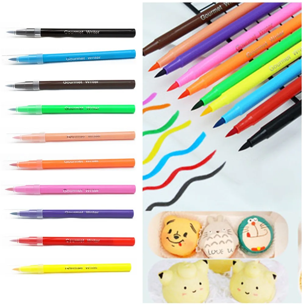 10 Colors Food Coloring Pen Drawing Biscuits Cake Decorating DIY Baking Edible Pigment Pen Drawtools 5ml Capacity Kitchen Tools
10 Colors Food Coloring Pen Drawing Biscuits Cake Decorating DIY Baking Edible Pigment Pen Drawtools 5ml Capacity Kitchen Tools