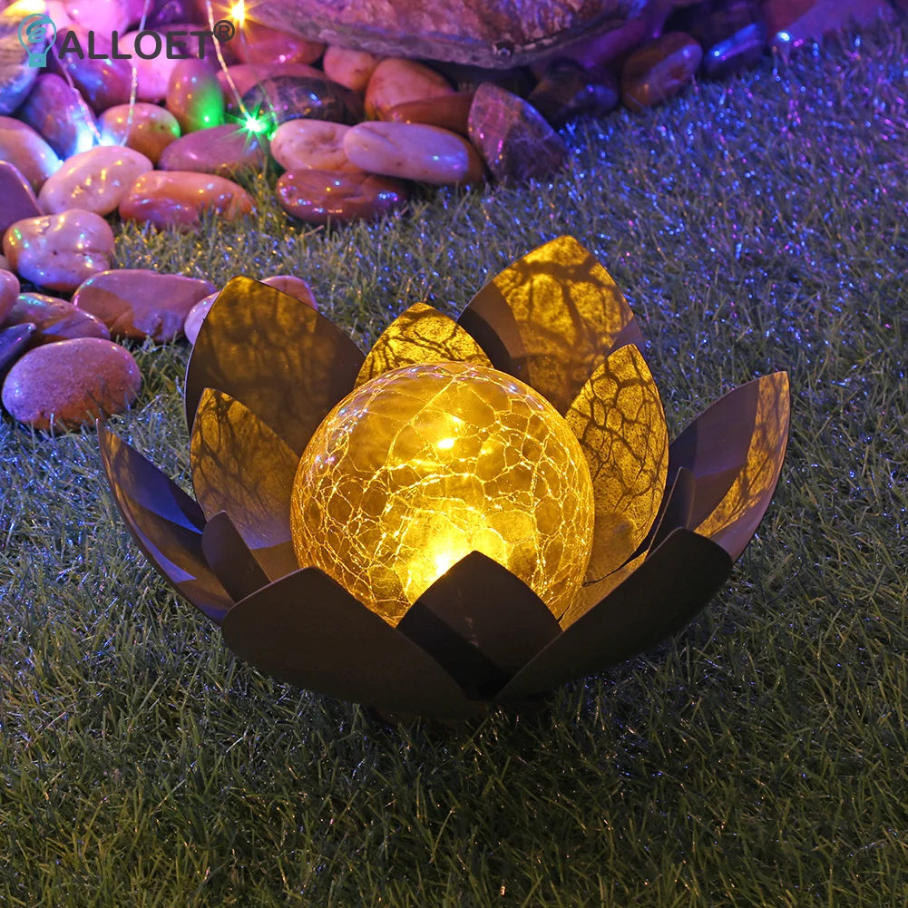 LED Solar Lotus Light Waterproof Garden Lawn Landscape Lamp LED Amber Glass Ball Outdoor Lotus Lawn Lamp Decorative Solar Light
LED Solar Lotus Light Waterproof Garden Lawn Landscape Lamp LED Amber Glass Ball Outdoor Lotus Lawn Lamp Decorative Solar Light