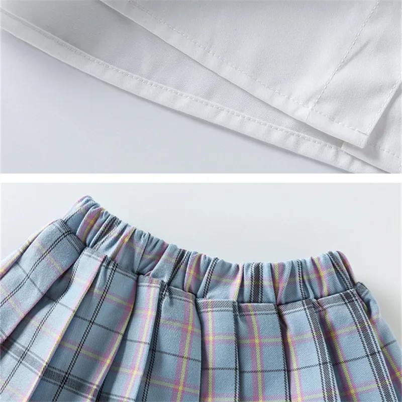 Korean Fashion Kids Girl Clothes Set Skirt Blouses Elegant Girls Plaid Skirt and Blouse Suit Set for Children 2 Piece Costume 
Korean Fashion Kids Girl Clothes Set Skirt Blouses Elegant Girls Plaid Skirt and Blouse Suit Set for Children 2 Piece Costume