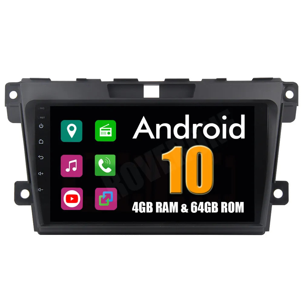 RoverOne Android 10 автомобильный радиоприемник с навигацией GPS плеер для Mazda CX7 CX 7 2008 2015