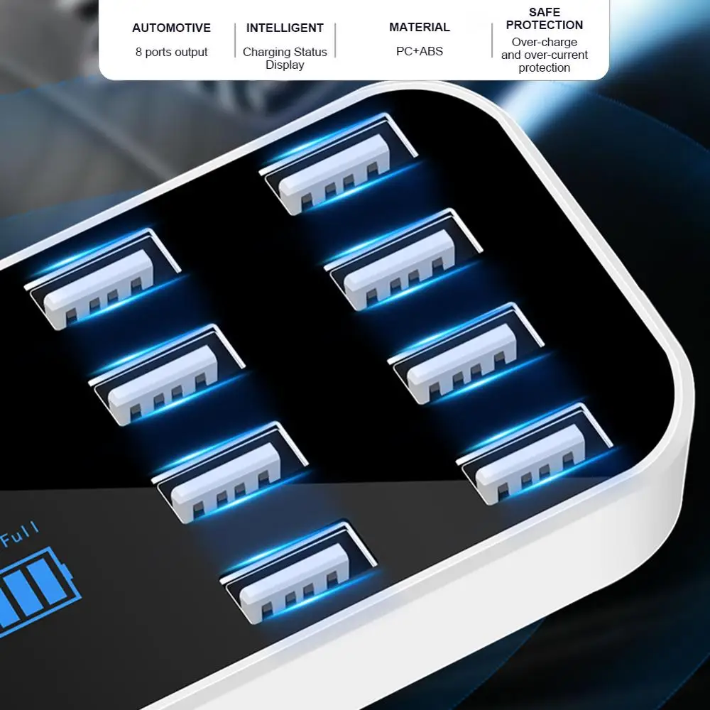 8 Ports USB Charger Phone Tablet Fast Charger For xiaomi Multi-Port USB Chargers for Car 8-Port Car Lighter Charging Station Hub
8 Ports USB Charger Phone Tablet Fast Charger For xiaomi Multi-Port USB Chargers for Car 8-Port Car Lighter Charging Station Hub
