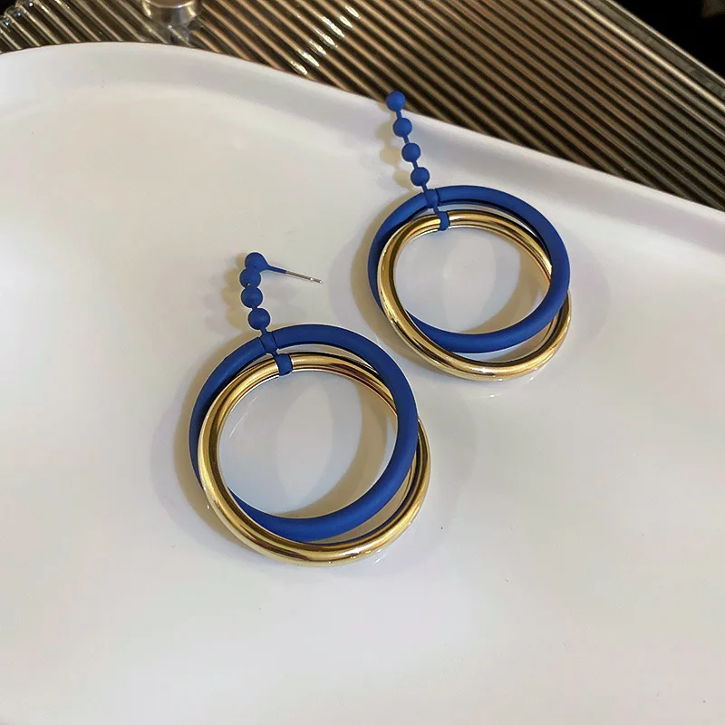 LOVOACC Exaggerated Double Hollow Big Spray Circle Pendant Earrings for Women Girls Blue Gold Color Alloy Earrings Accessories
LOVOACC Exaggerated Double Hollow Big Spray Circle Pendant Earrings for Women Girls Blue Gold Color Alloy Earrings Accessories