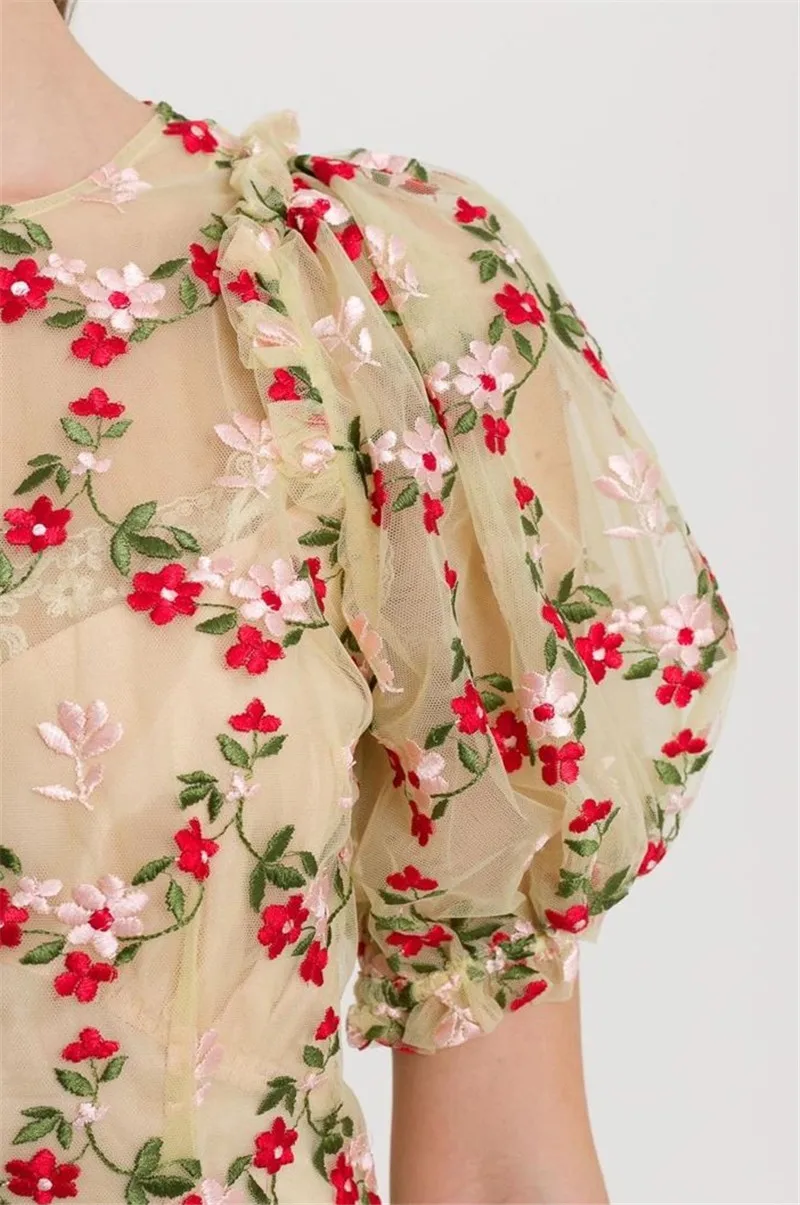CBAFU designer runway floral embroidery short sleeve summer dresses women vestidos slim mesh long dresses party style beach M465
CBAFU designer runway floral embroidery short sleeve summer dresses women vestidos slim mesh long dresses party style beach M465