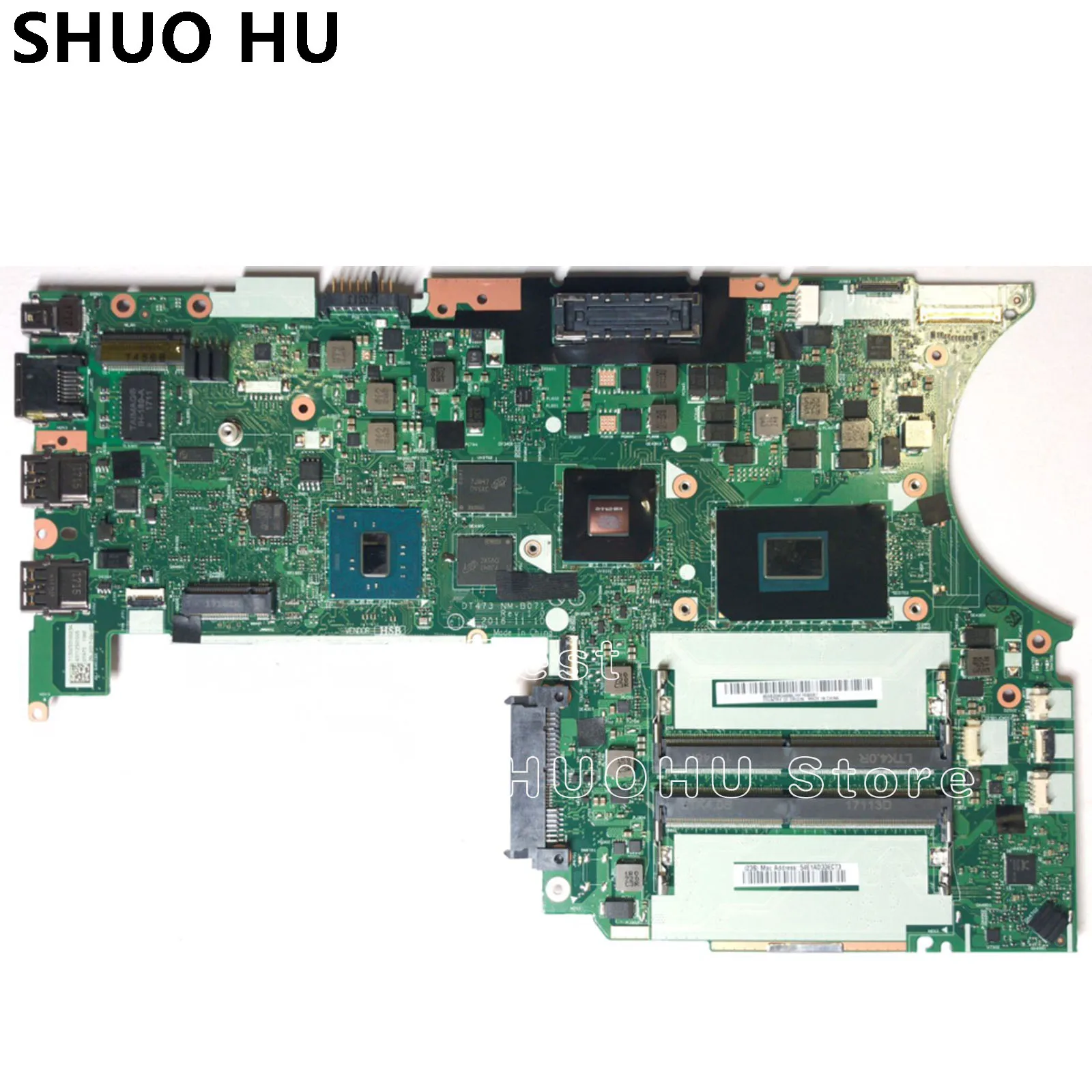 KEFU для Lenovo ThinkPad T470P ноутбук материнская плата DT473 NM-B071 процессор I5 7300HQ GPU 940MX 2 ГБ 100%