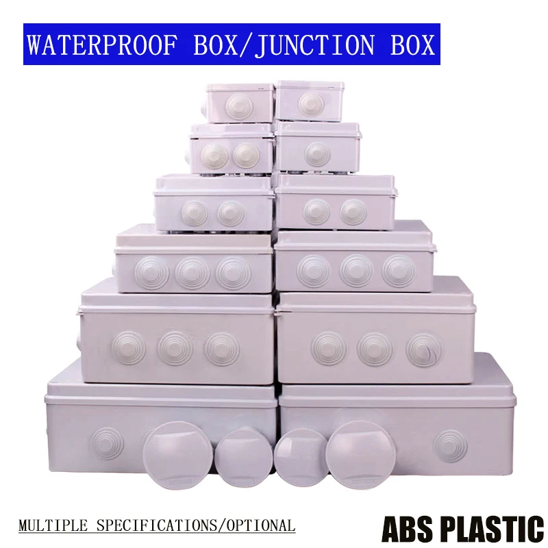 Various Specifications ABS plastic IP65waterproof junction box DIYoutdoor electrical junction box cable branch boxWaterproof box 
Various Specifications ABS plastic IP65waterproof junction box DIYoutdoor electrical junction box cable branch boxWaterproof box