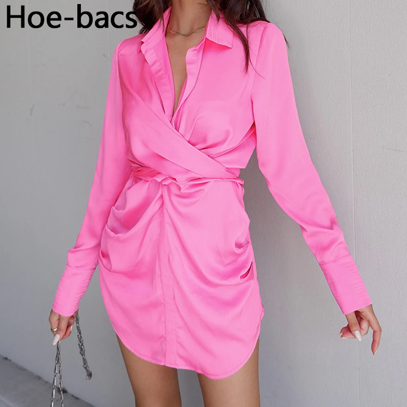Silk High Waist Strappy Long Sleeve Mini Skirts Solid Lapel Elegant Dresses For Women 2021 Female Chic Vestidos платье Outfits
Silk High Waist Strappy Long Sleeve Mini Skirts Solid Lapel Elegant Dresses For Women 2021 Female Chic Vestidos платье Outfits