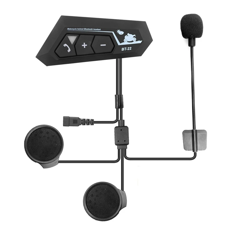 BT22 Bluetooth 5.0 Motorcycle Helmet Headset Wireless Handsfree Stereo Earphone Headphones MP3 Speaker with Mic
BT22 Bluetooth 5.0 Motorcycle Helmet Headset Wireless Handsfree Stereo Earphone Headphones MP3 Speaker with Mic