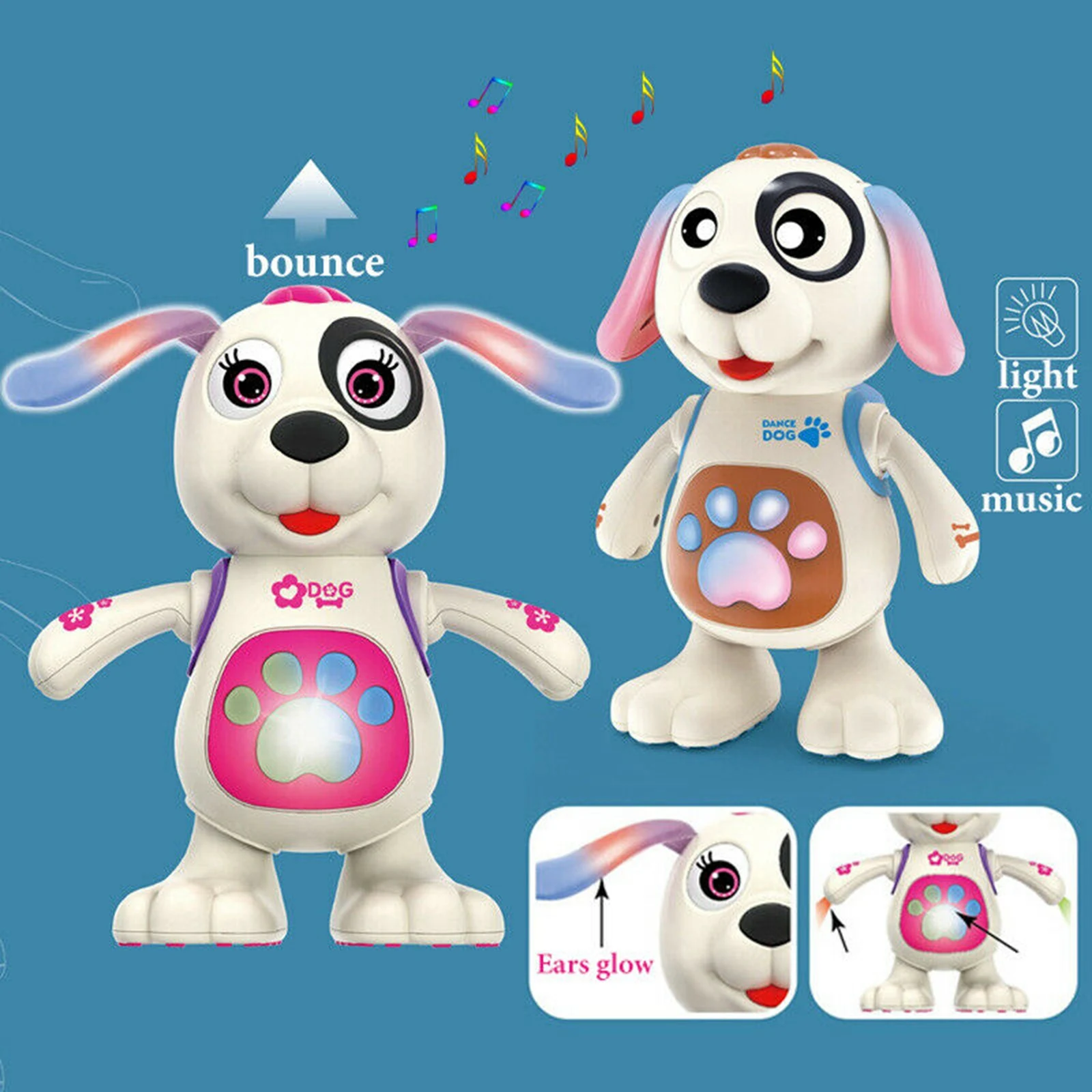 Electronic Dance Dog Toy Music Dance Walking Interaction Kids Puppy Pet Toy Mimicry Interactive Educational Toy with Light
Electronic Dance Dog Toy Music Dance Walking Interaction Kids Puppy Pet Toy Mimicry Interactive Educational Toy with Light