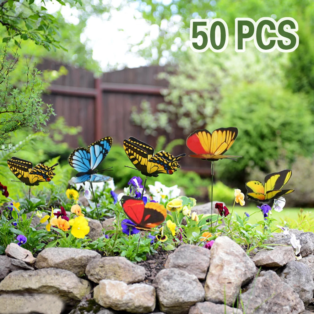 50pcs Butterfly Flower Pot Pile Colorful Garden Courtyard Butterfly Outdoor Decoration Fake Butterfly
50pcs Butterfly Flower Pot Pile Colorful Garden Courtyard Butterfly Outdoor Decoration Fake Butterfly