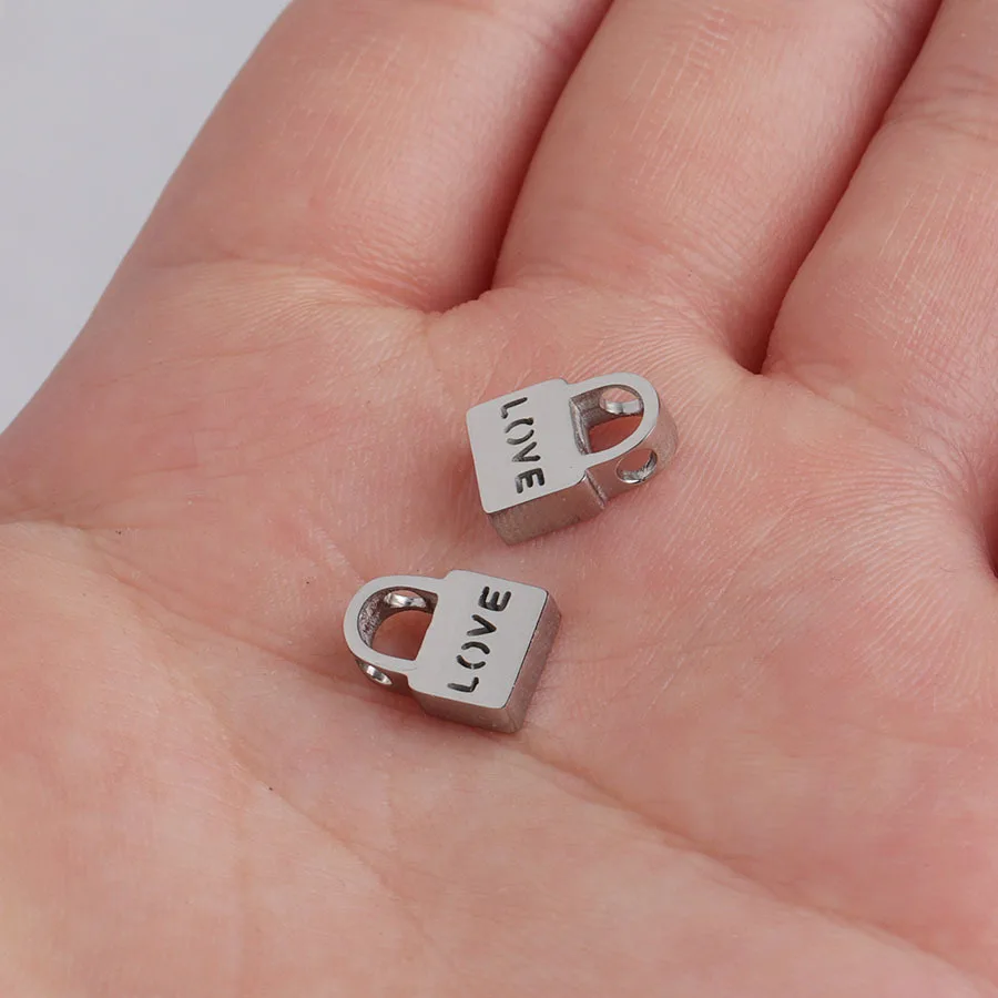 100% Stainless Steel Lock Padlock Bead Charm For Jewelry Making 1.8mm Small Hole Love Beads Mirror Polished Wholesale 30pcs
100% Stainless Steel Lock Padlock Bead Charm For Jewelry Making 1.8mm Small Hole Love Beads Mirror Polished Wholesale 30pcs