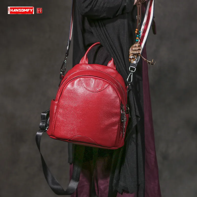 2022 New Genuine Leather Women Backpack Shoulder Bag Retro Soft Leather Ladies Small Backpacks Casual First Layer Leather Female
2022 New Genuine Leather Women Backpack Shoulder Bag Retro Soft Leather Ladies Small Backpacks Casual First Layer Leather Female