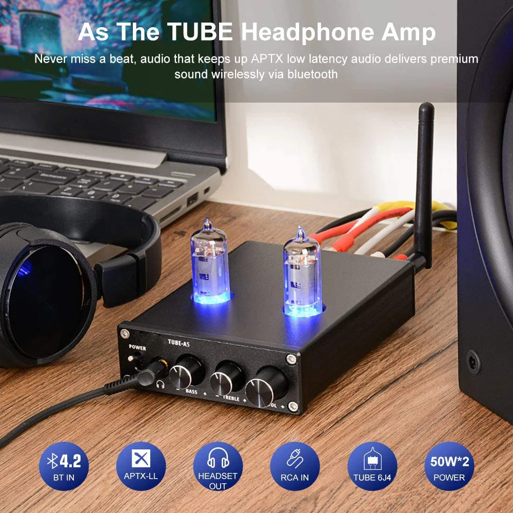 Bluetooth 4.2 Tube Amplifiers 50*2W 6J4 Tube Bile Preamp Stereo Power Amplifier Audio Sound Amp For Home Passive Speakers
Bluetooth 4.2 Tube Amplifiers 50*2W 6J4 Tube Bile Preamp Stereo Power Amplifier Audio Sound Amp For Home Passive Speakers