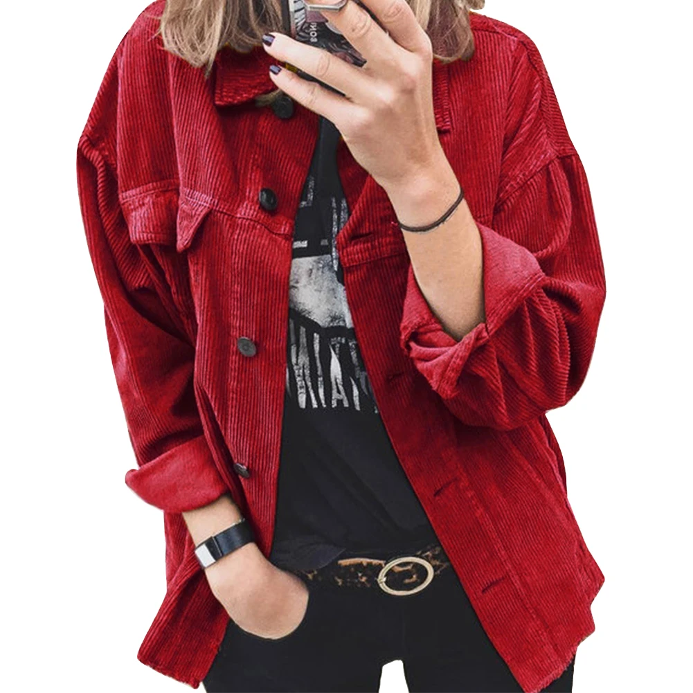 Spring Autumn Women Shirt Corduroy Fabric Long Sleeves Shopping Button Down Loose Casual Lapel Retro Daily Solid Chest Pockets
Spring Autumn Women Shirt Corduroy Fabric Long Sleeves Shopping Button Down Loose Casual Lapel Retro Daily Solid Chest Pockets
