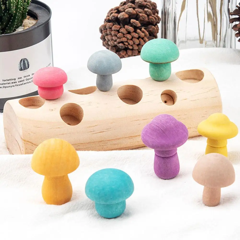 Children's Wooden Mushroom Picking Toy Wooden Rainbow Assembly Matching Montessori Game Blocks Gifts Shape Early Education P2D8
Children's Wooden Mushroom Picking Toy Wooden Rainbow Assembly Matching Montessori Game Blocks Gifts Shape Early Education P2D8