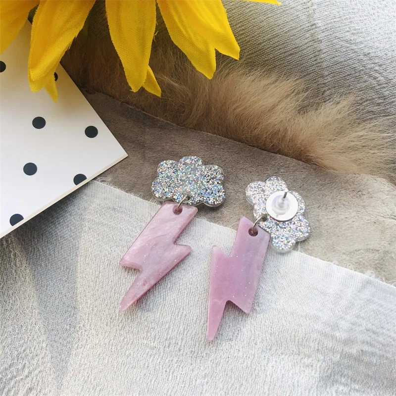 Acrylic Earrings for Women Purple Sequins Trendy Earrings2020 Lightning Rain Clouds Lovely Flash Pink Long Jewelry Fine Earring
Acrylic Earrings for Women Purple Sequins Trendy Earrings2020 Lightning Rain Clouds Lovely Flash Pink Long Jewelry Fine Earring