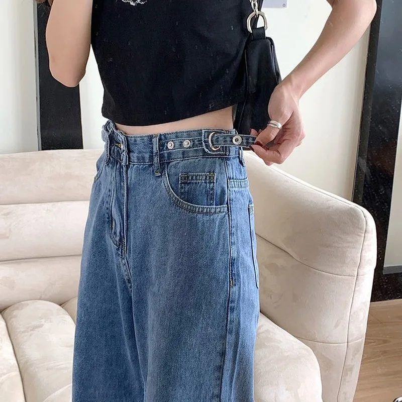 Women Jeans Female Wide Leg Trousers Womens Vintage Washed Simple All-match Adjust-waist Daily loose Korean Style Chic fashion
Women Jeans Female Wide Leg Trousers Womens Vintage Washed Simple All-match Adjust-waist Daily loose Korean Style Chic fashion