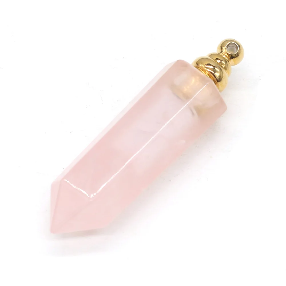 Natural Stone Perfume Bottle Pendant Crystal Column Shape For DIY Necklace Gentle And Generous Design Jewelry 14x46mm
Natural Stone Perfume Bottle Pendant Crystal Column Shape For DIY Necklace Gentle And Generous Design Jewelry 14x46mm