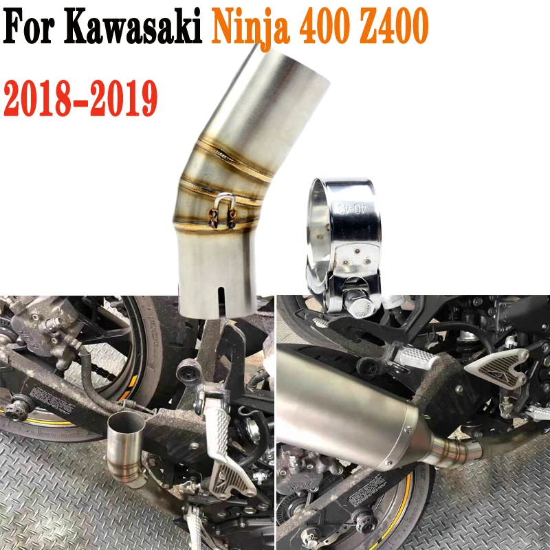 Выхлопная труба для Kawasaki Ninja 400 Z4002018 2019 выхлопная мотоцикла средняя линия 51 мм 304