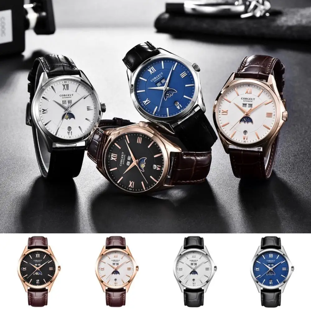 41MM moon phase watch mens watch fashtion automatic mechanical wristwatches waterproof 316L stainless steel case new Corgeut 88
41MM moon phase watch mens watch fashtion automatic mechanical wristwatches waterproof 316L stainless steel case new Corgeut 88