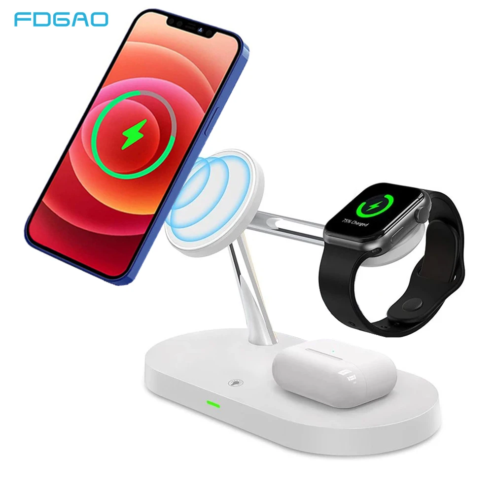 FDGAO 3 in 1 Magnetic Wireless Chargers 15W Qi Fast Charging Station LED Light for iPhone 13 12 Mini Pro Max AirPods Apple Watch
FDGAO 3 in 1 Magnetic Wireless Chargers 15W Qi Fast Charging Station LED Light for iPhone 13 12 Mini Pro Max AirPods Apple Watch