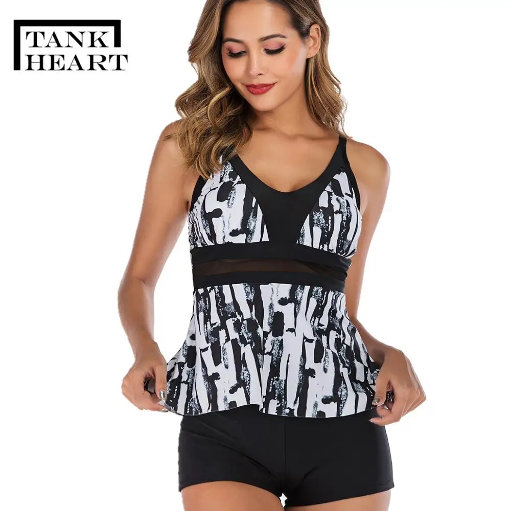 

Two piece Swimsuit Plus Size Swimwear Large Sizes Biquini Tankini Swimsuits Women Swimming Swim Suit Bathing Suit Beachwear XL