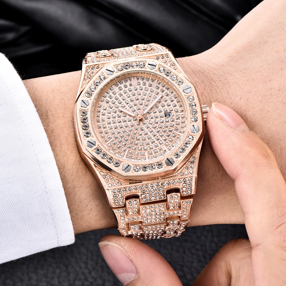 

Luxury Brand Watches Mens Fashion Diamond Date Gifts Watch Reloj Hombre Relojes Para Mujer Marca De Lujo