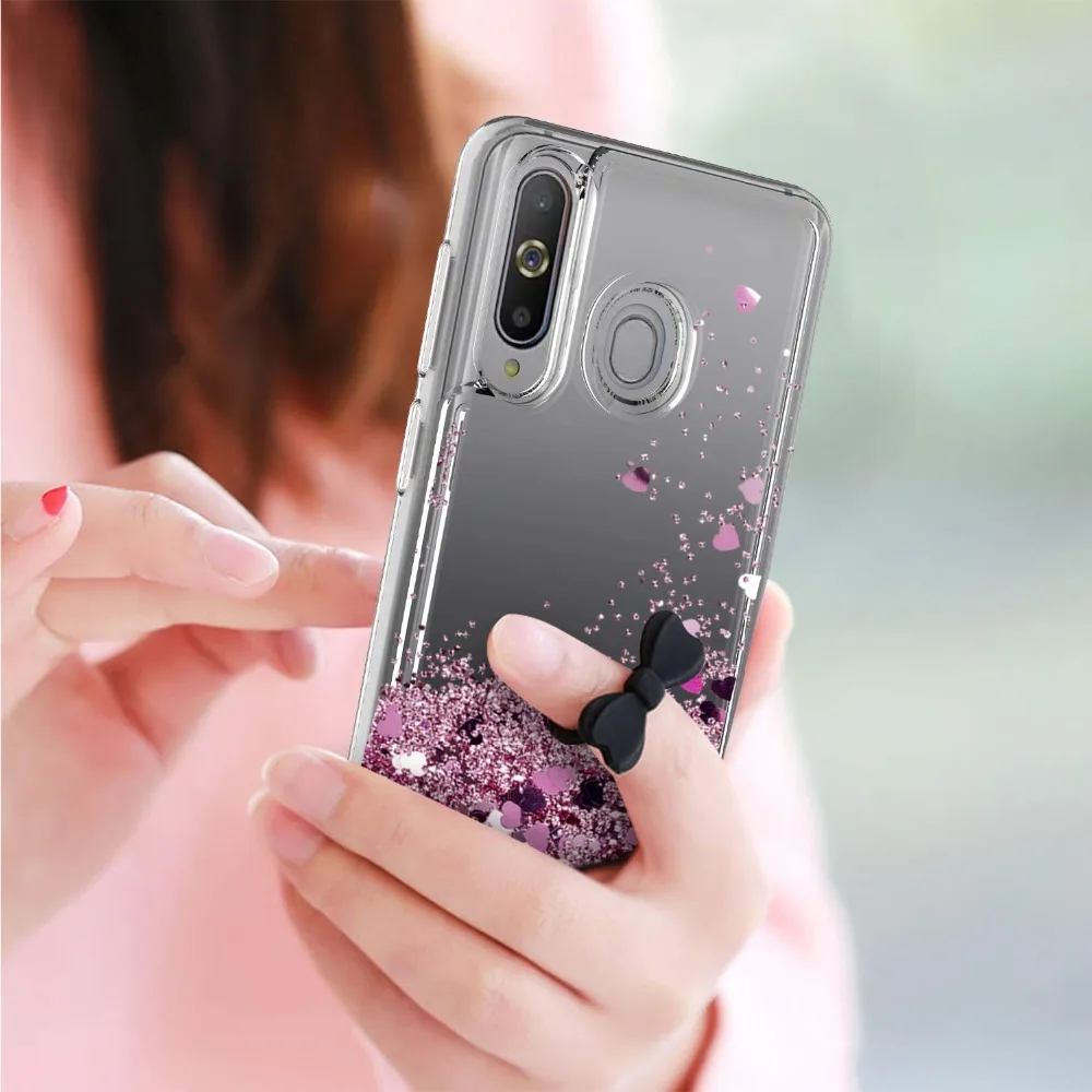 Для Samsung A8S Чехлы Блестящий Жидкий чехол для Galaxy A50S A30S A6S силиконовый динамический