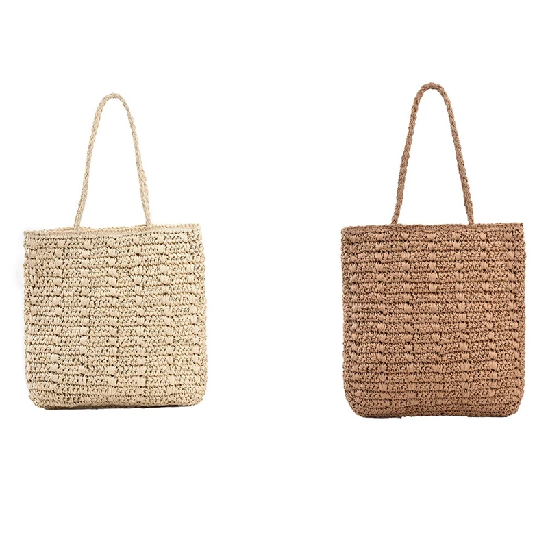 NEW-Casual Hand-Woven Ladies Shoulder Bag Bohemian Solid Color Straw Woven Beach Handbag Ladies Travel Handbag
NEW-Casual Hand-Woven Ladies Shoulder Bag Bohemian Solid Color Straw Woven Beach Handbag Ladies Travel Handbag