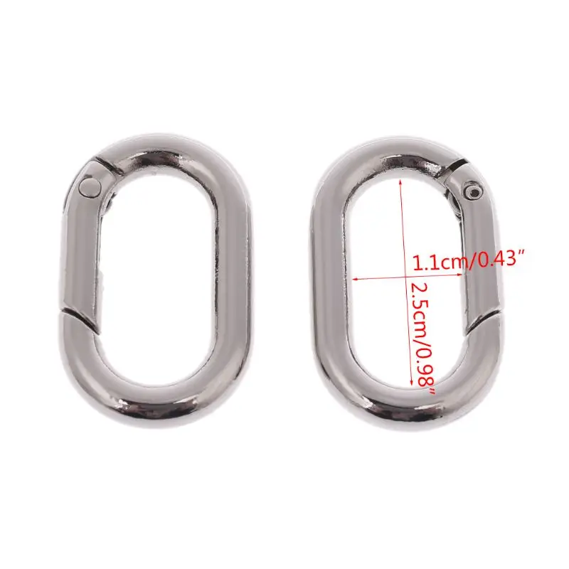 Metal Spring Oval Ring Keyring Leather Bag Belt Strap Buckle Dog Chain Snap Clasp 203F
Metal Spring Oval Ring Keyring Leather Bag Belt Strap Buckle Dog Chain Snap Clasp 203F