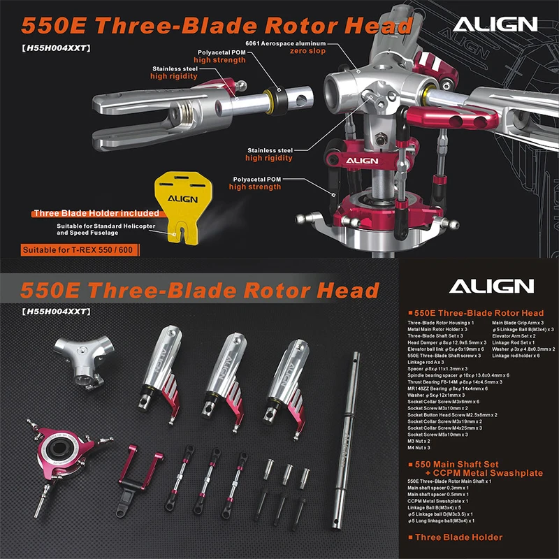 Электрический вертолет ALIGN 550E/L 600, как настоящая имитация, 3 лопасти, основной ротор, набор головок, общий 10 мм шпиндель 10
Электрический вертолет ALIGN 550E/L 600, как настоящая имитация, 3 лопасти, основной ротор, набор головок, общий 10 мм шпиндель 10