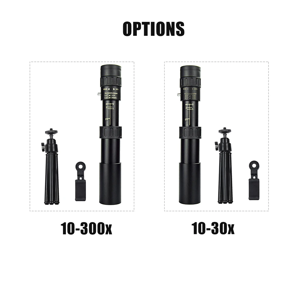 KKmoon 10-30040 10-3025 Zoom Monocular High Definition BAK4 Prism Monocular Retractable Telescope with Tripod Phone Mount
KKmoon 10-30040 10-3025 Zoom Monocular High Definition BAK4 Prism Monocular Retractable Telescope with Tripod Phone Mount