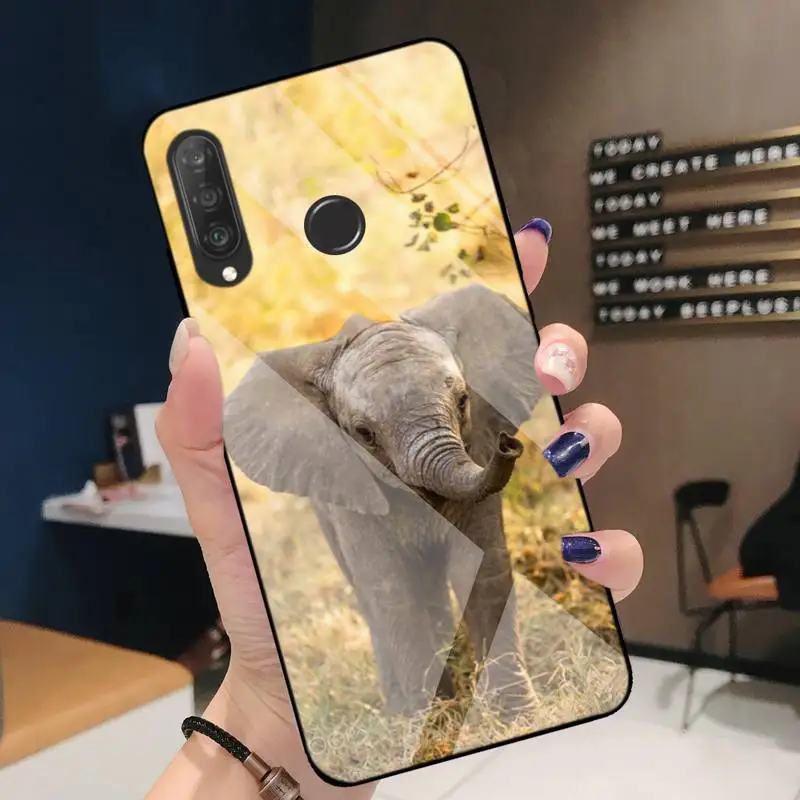 

Baby Elephant Soft Cover Phone Case For Huawei P9 10 20pro 30lite Mate 9 10lite 20pro Honor 7A 8X 9 Nova3i 5ipro Tempered Glass