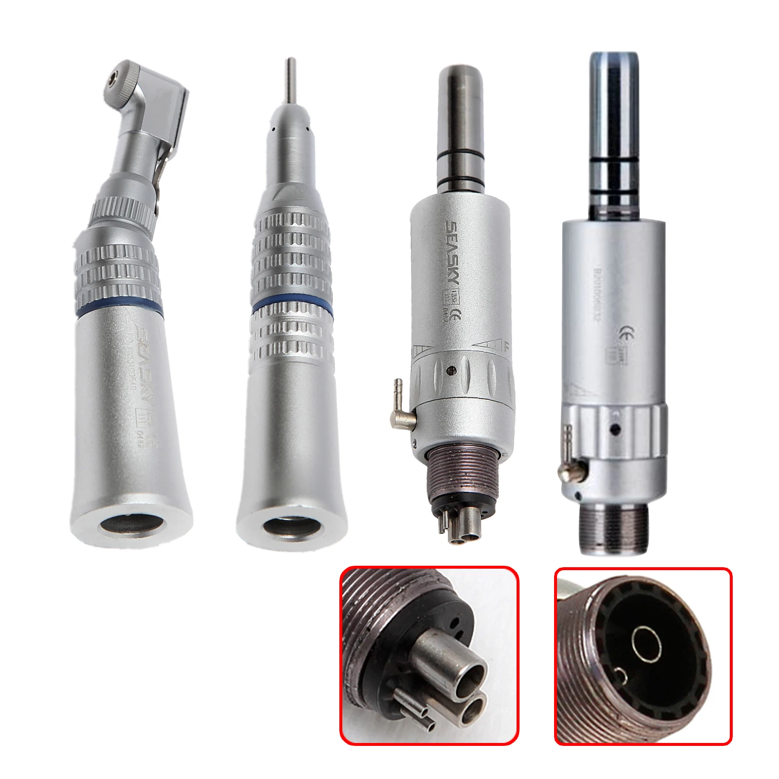 NSK Style 4/2 Hole Dental Slow Low Speed Handpiece Straight Nosecone + Contra Angle + Air Motor Latch Type Kit Free Shipping
NSK Style 4/2 Hole Dental Slow Low Speed Handpiece Straight Nosecone + Contra Angle + Air Motor Latch Type Kit Free Shipping