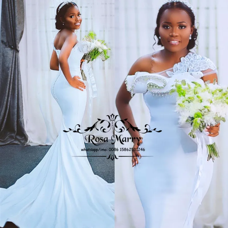 Sexy Vintage Lace Mermaid Bellanaija Wedding Dresses 2020 One Shoulder Plus Size Beaded Sequined African Vestido De Novia
Sexy Vintage Lace Mermaid Bellanaija Wedding Dresses 2020 One Shoulder Plus Size Beaded Sequined African Vestido De Novia