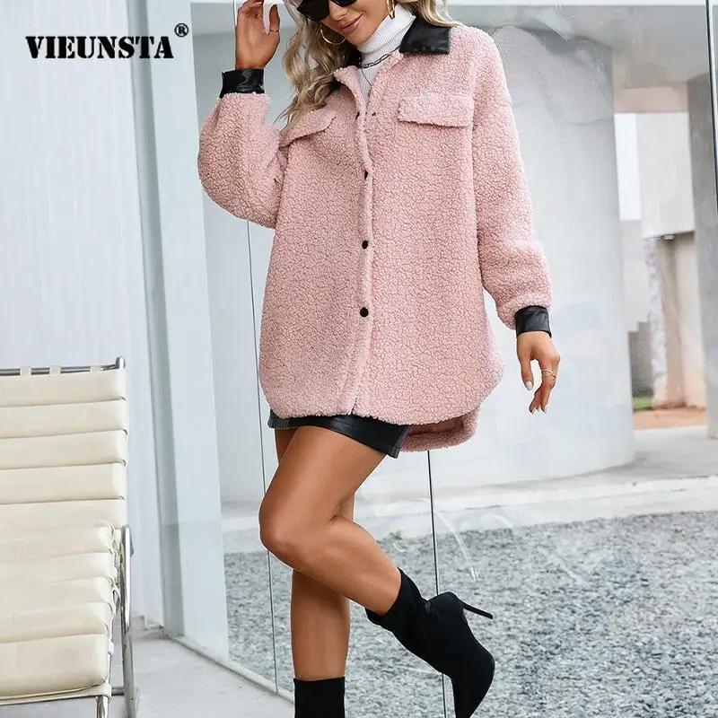 Женская зимняя однобортная куртка из овечьей шерсти, новая модная теплая куртка с лацканами из искусственной кожи в стиле пэчворк, модная ж...
Женская зимняя однобортная куртка из овечьей шерсти, новая модная теплая куртка с лацканами из искусственной кожи в стиле пэчворк, модная ж...