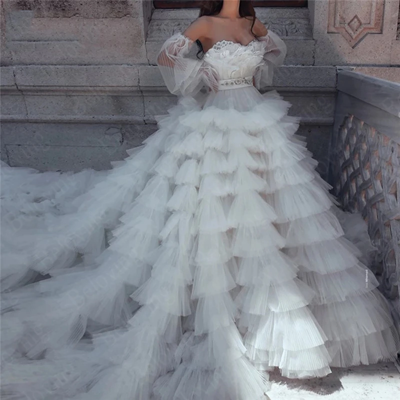 Middle East Puffy Ruffles Tutu Wedding Dresses 3D Flower Bride Dress Saudi Arabia Pretty 2021 Dubai Robes Noiva Bridal Dresses
Middle East Puffy Ruffles Tutu Wedding Dresses 3D Flower Bride Dress Saudi Arabia Pretty 2021 Dubai Robes Noiva Bridal Dresses