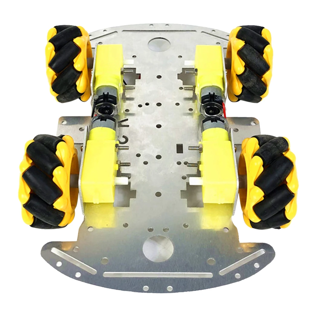 4WD Smart Robot Car Chassis Kit - Motor , Coupling , 4pcs Omnidirectional Wheels
4WD Smart Robot Car Chassis Kit - Motor , Coupling , 4pcs Omnidirectional Wheels