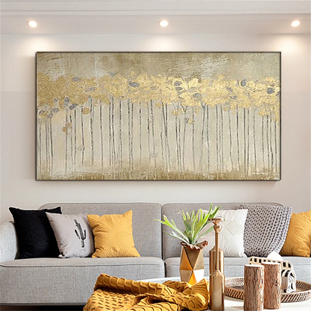 Large Size Hand Painted Modern Retro Oil Paintings On Canvas Beige Grey Gold Tree Pictures For Living Room Bedroom Wall Art 
Large Size Hand Painted Modern Retro Oil Paintings On Canvas Beige Grey Gold Tree Pictures For Living Room Bedroom Wall Art