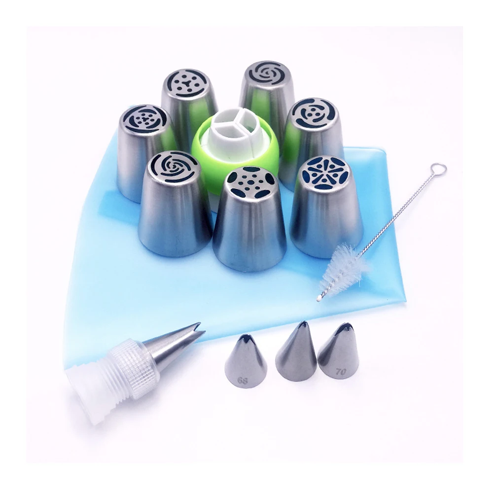 15pcs/set Russian Tulip Icing Piping Nozzles Stainless Steel Flower Cream Pastry Tips Nozzles Bag Cupcake Cake Decorating Tools
15pcs/set Russian Tulip Icing Piping Nozzles Stainless Steel Flower Cream Pastry Tips Nozzles Bag Cupcake Cake Decorating Tools