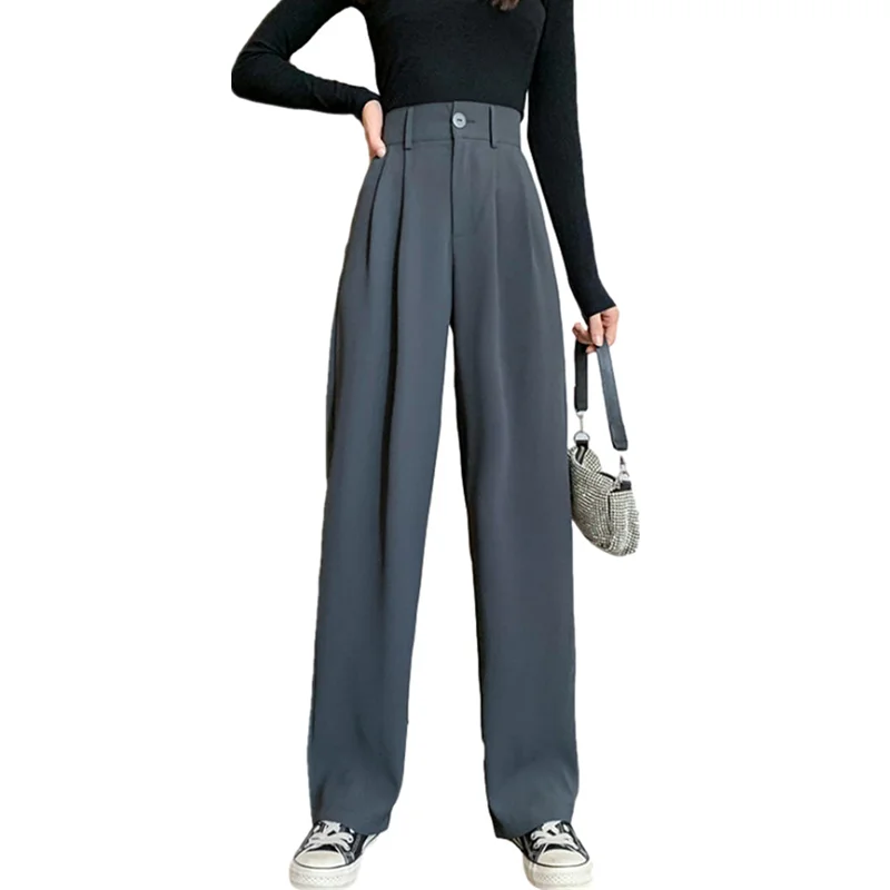 White Suit Pants Women Trousers Casual Fashion Wide Leg Pants Pantalon Femme Straight Loose Black High Waist Pants Solid Q3829
White Suit Pants Women Trousers Casual Fashion Wide Leg Pants Pantalon Femme Straight Loose Black High Waist Pants Solid Q3829